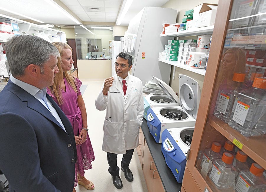 Blaire and Jonathan Bancroft with Dr. Nilanjan Ghosh