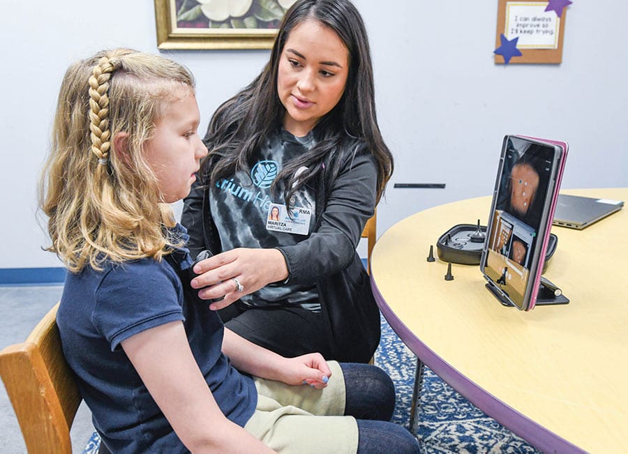 Healthcare Worker and Pediatric Patient