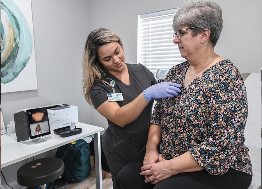 Healthcare Worker and Patient