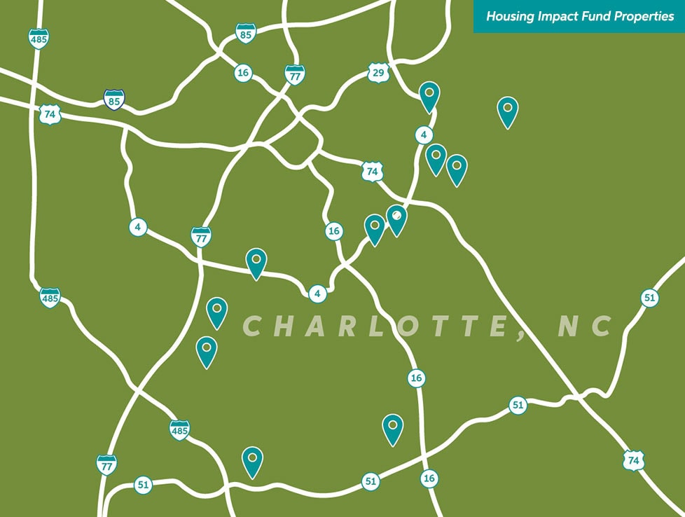 Charlotte Map - Housing Impact Fund Properties